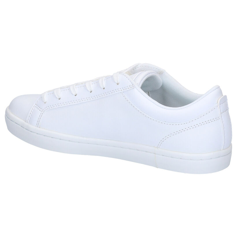 Lacoste Straightset Witte Sneakers in leer (266906)