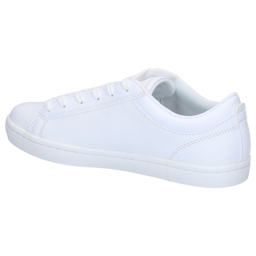 Lacoste Straightset Baskets en Blanc en cuir (266906)