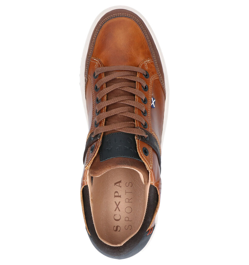 Scapa Cognac Sneakers in leer (298192)