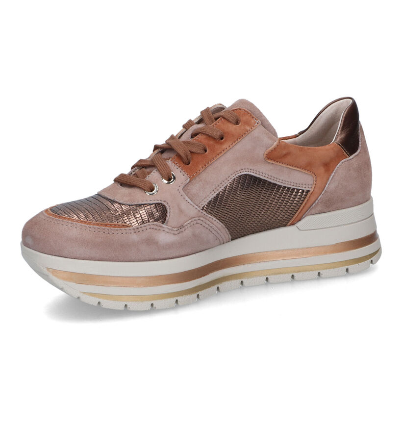Mephisto Panthea Taupe Sneakers voor dames (316750) - geschikt voor steunzolen