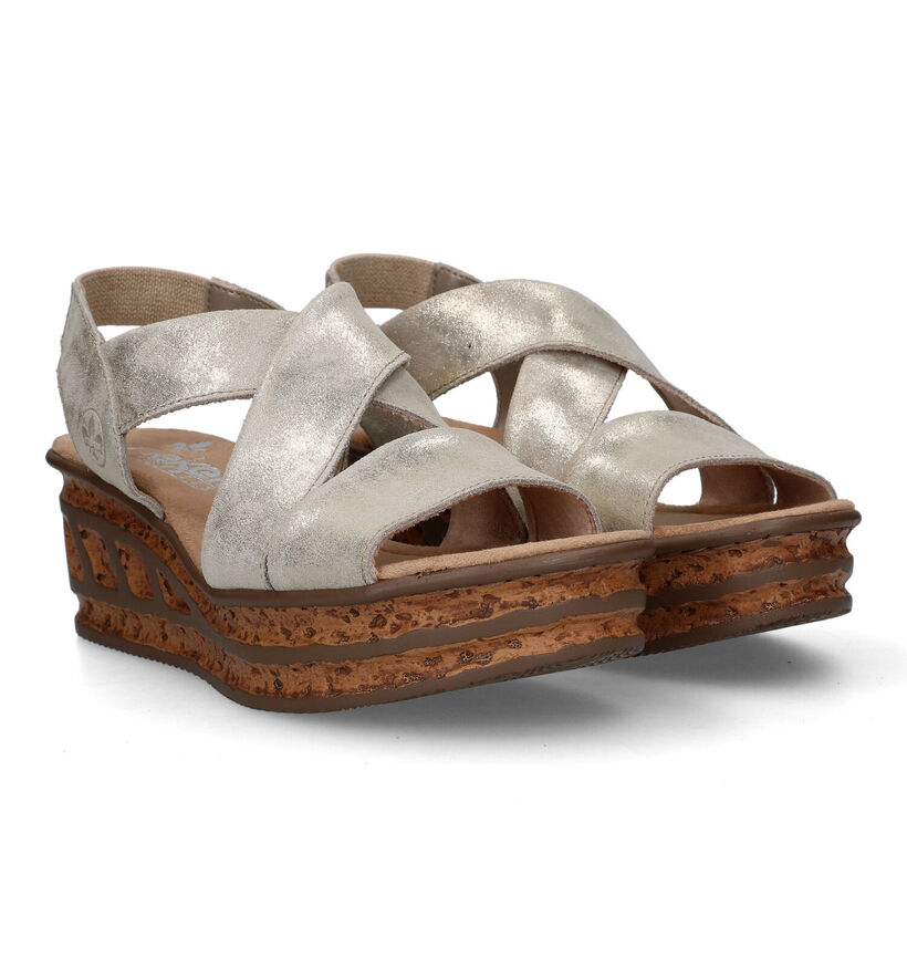 Rieker Gouden Sandalen voor dames (323640)