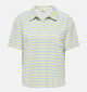 JDY Terry Collar Lichtblauwe/Gele Polo T-shirt voor dames (374849)