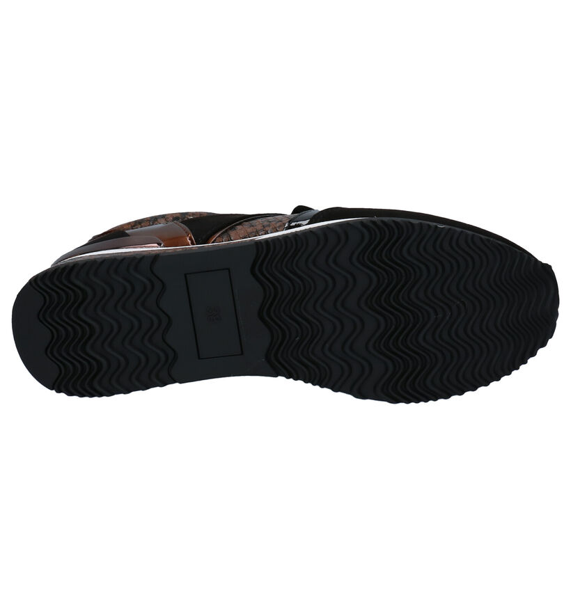 La Strada Baskets casual en Noir en simili cuir (278699)