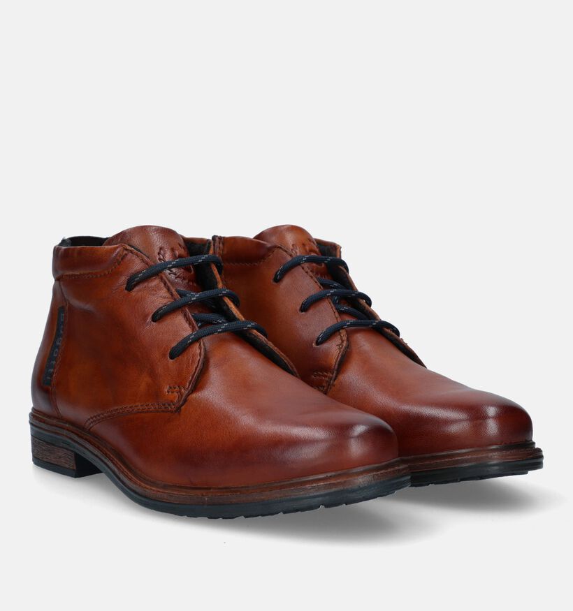 Bugatti Ruggiero Boots à lacets en Cognac pour hommes (331247)