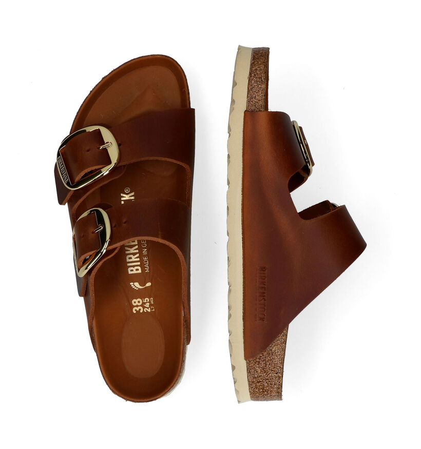Birkenstock Arizona Big Buckle Nu-pieds en Noir en cuir (294834)