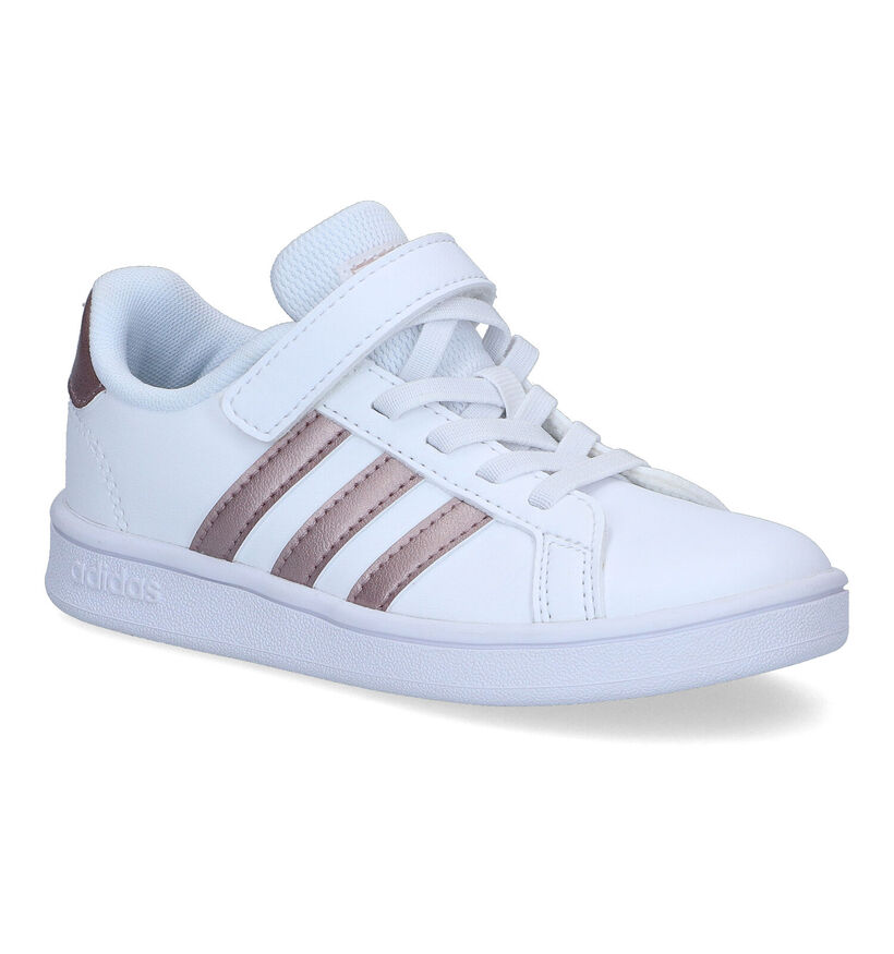 adidas Grand Court C Witte Sneakers in kunstleer (314611)