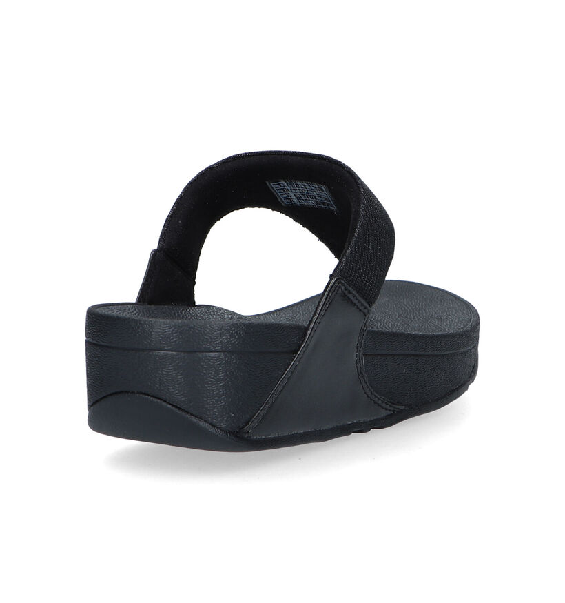 FitFlop Lulu Shimmerlux Zwarte Teenslippers voor dames (320472)