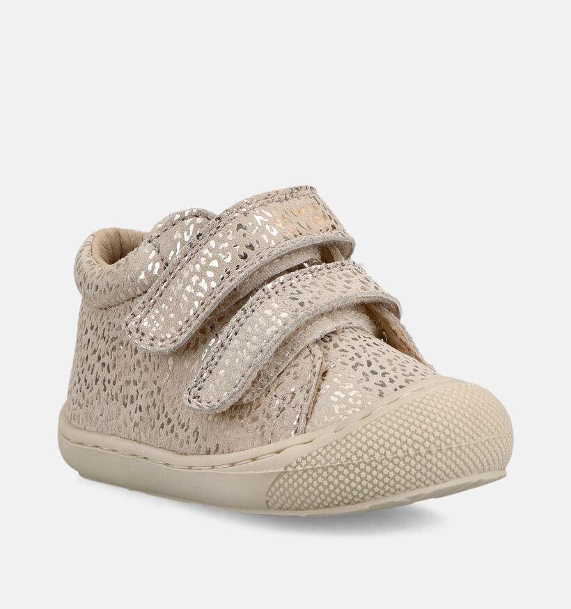 Naturino Cocoon VL Suede Goudkleurige Babyschoenen voor meisjes (371594) - geschikt voor steunzolen