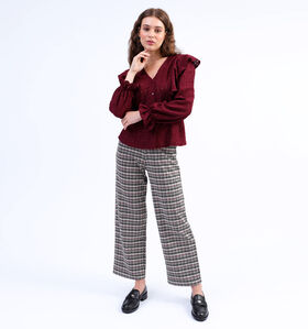Vila Raja Bruine Geruite broek (332085)