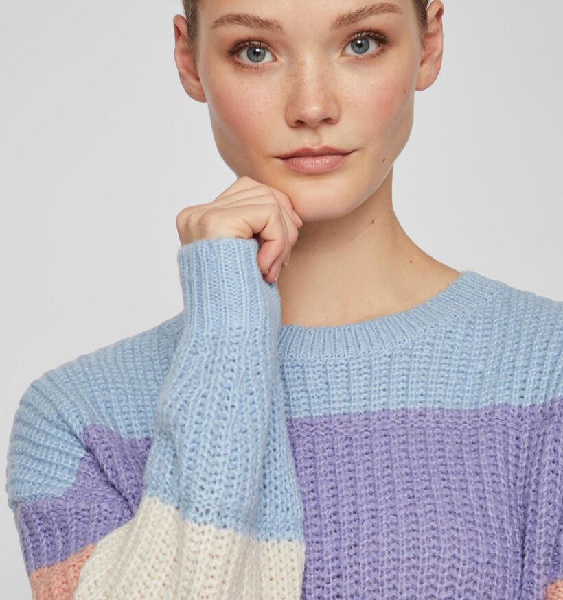 Vila Laila Blauwe Gestreepte Trui voor dames (323687)