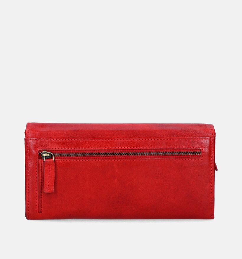 Label M Porte-monnaie à rabat en Rouge pour femmes (349930)