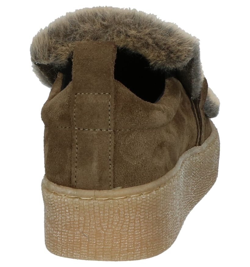 Kaki Geklede Instapper Tango Chantal in daim (216962)