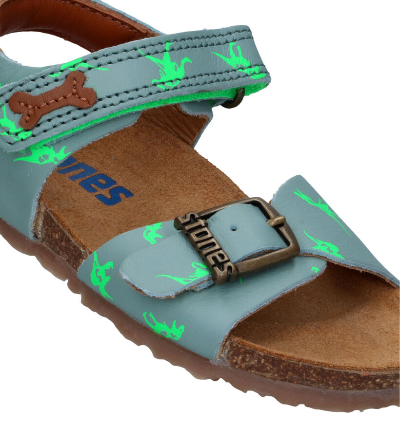 STONES and BONES Losto Blauwe Sandalen in leer (322100)