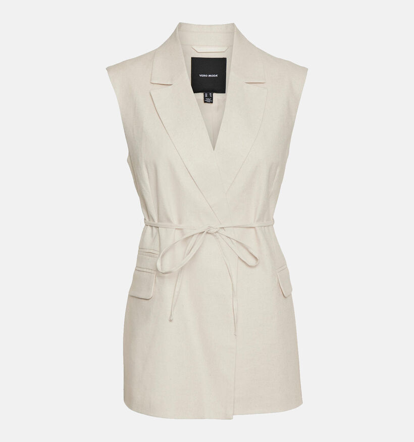 Vero Moda Lillmae Ecru Sleeveless Blazer (327177)