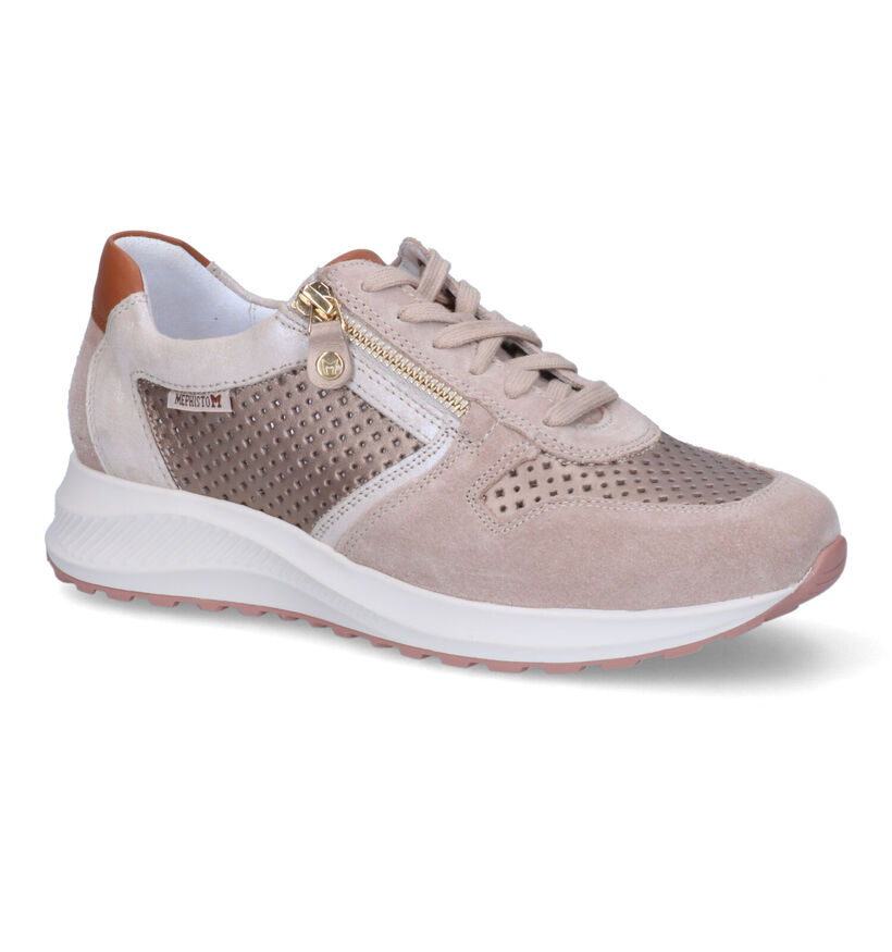 Mephisto Kim Perf Chaussures à lacets en Taupe en cuir (306945)