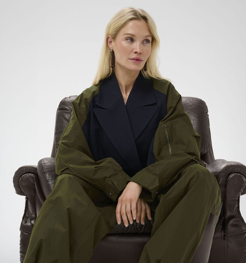 Culture Blondie Blazer en Bleu fonc&eacute;/Vert pour femmes (377018)