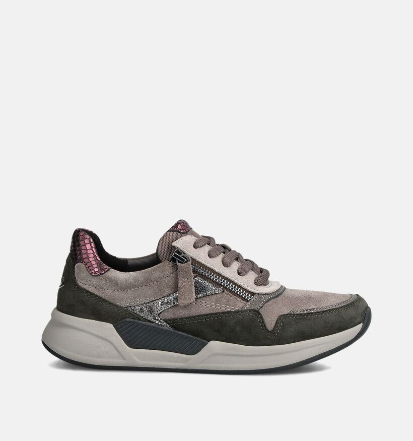 Gabor Rollingsoft Chaussures à lacets en Taupe pour femmes (360323) - pour semelles orthopédiques