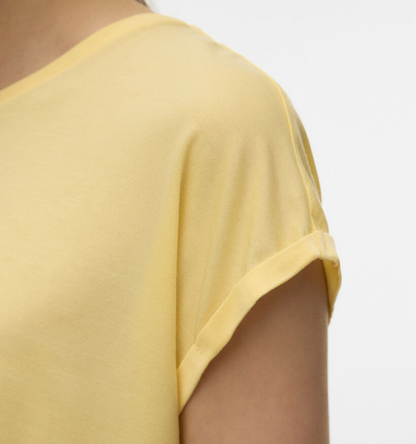Vero Moda Ava Plain Gele T-shirt voor dames (369420)