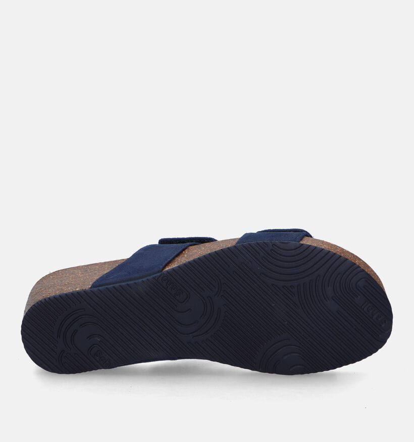 Scholl Michelle 2 Straps Blauwe Muiltjes voor dames (336782)