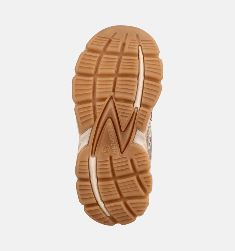 Naturino Wave Baskets basses en Or pour filles (380170) - pour semelles orthop&eacute;diques