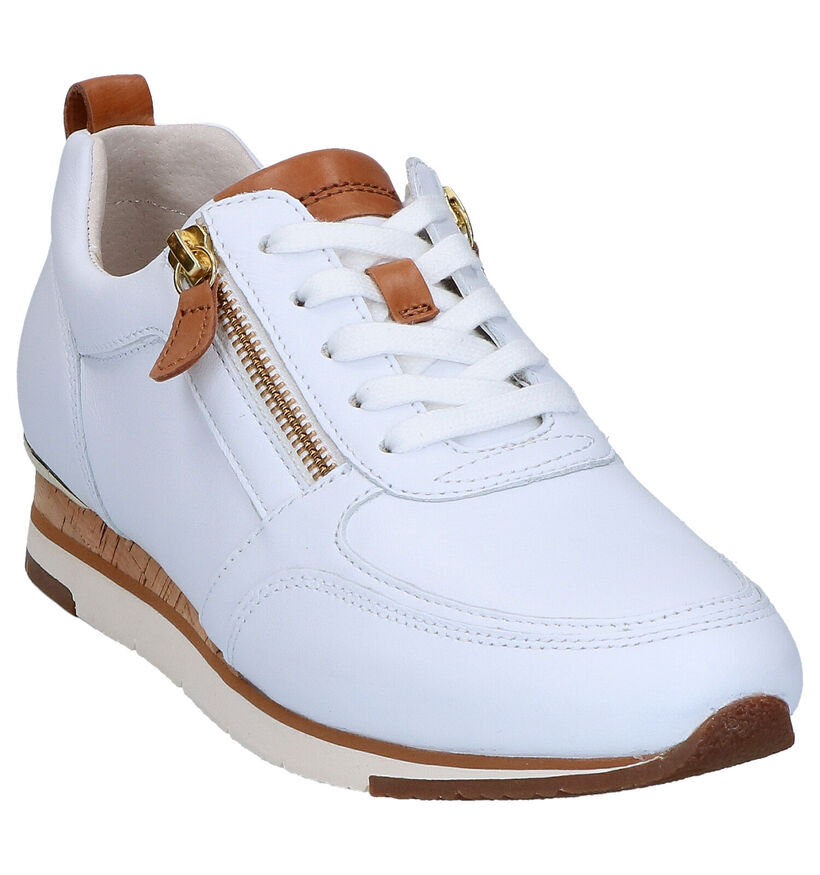 Gabor Best Fitting Witte Sneakers in leer (272179)