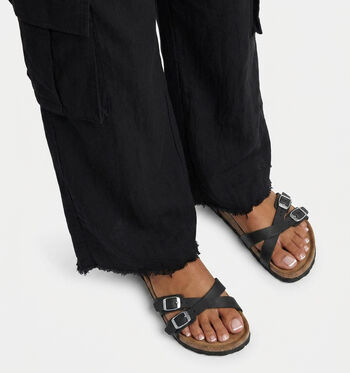 Birkenstock Sandales BLACK/COGNAC