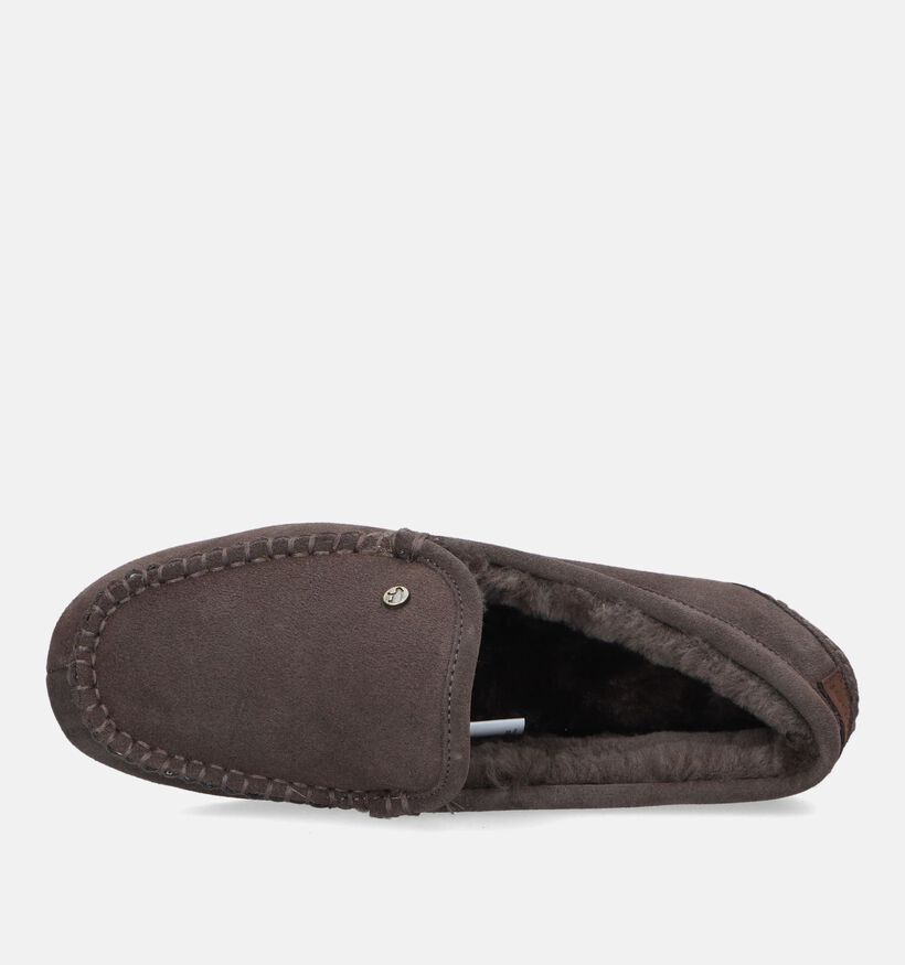Warmbat Earlwood Pantoufles en laine en Cognac pour hommes (330232)