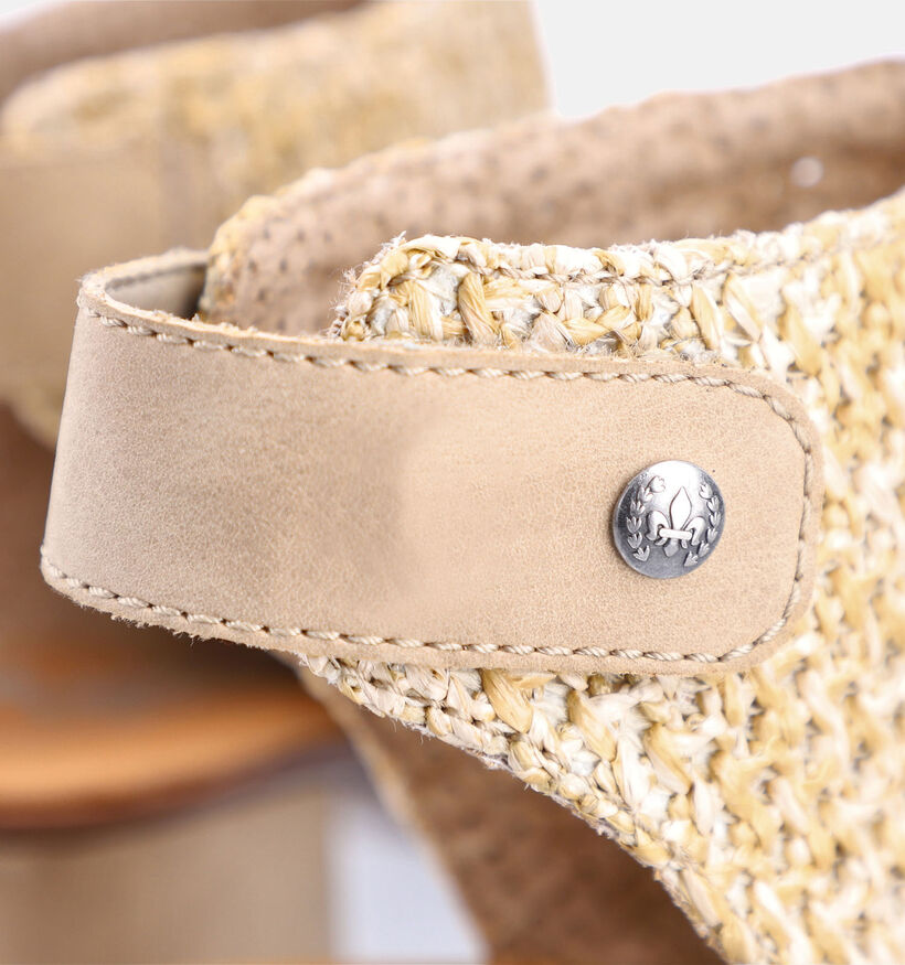 Rieker Sandales avec talon en Beige pour femmes (354955)