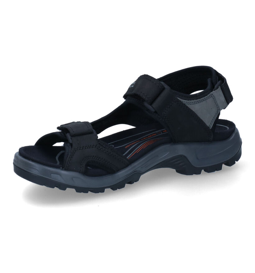 ECCO Offroad Zwarte Sandalen in nubuck (306677)