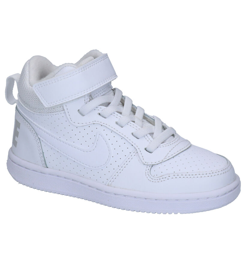 Nike Court Borough Zwarte Sneakers in kunstleer (293612)