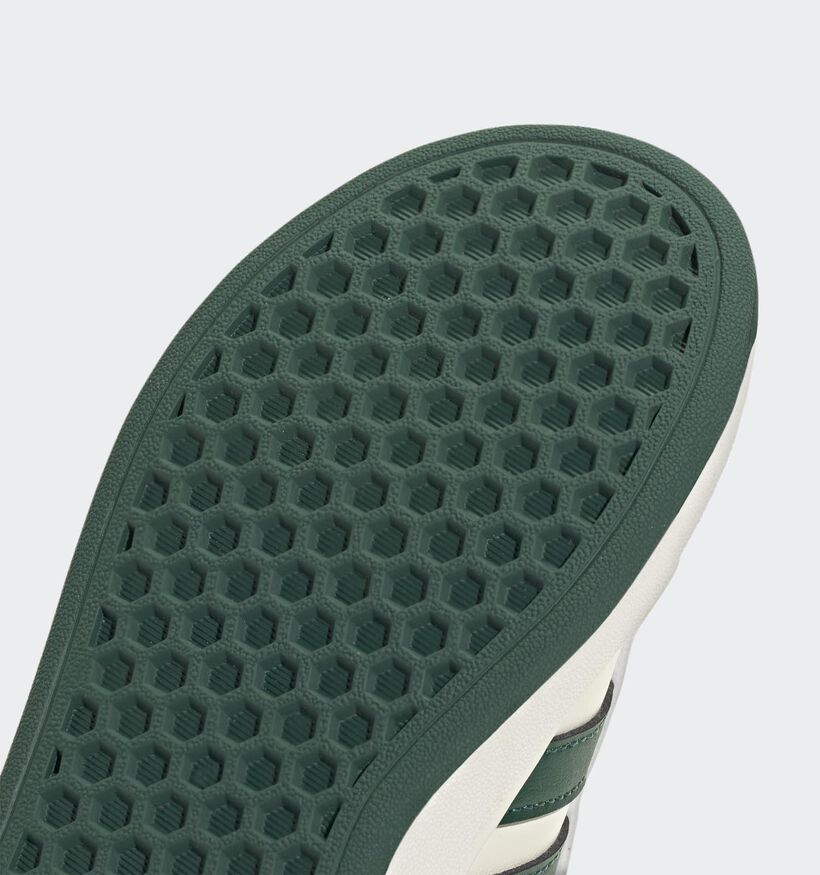 adidas Grand Court 2.0 Baskets en Ecru/Vert pour filles, garçons (359664) - pour semelles orthopédiques