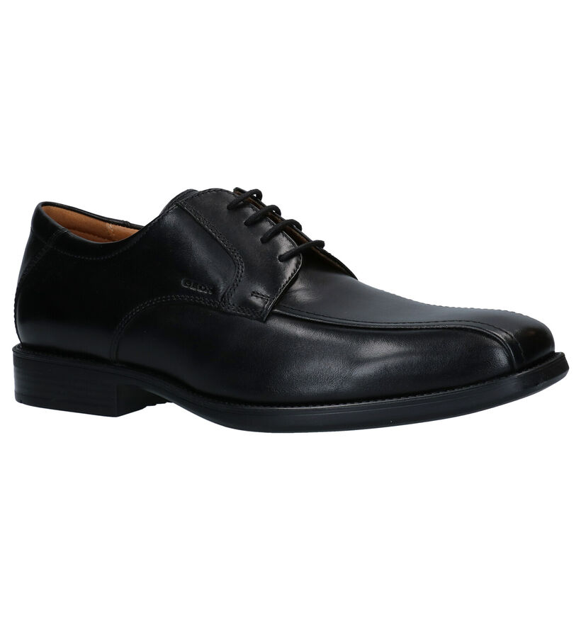 Geox Federico Chaussures à lacets en Noir en cuir (279759)