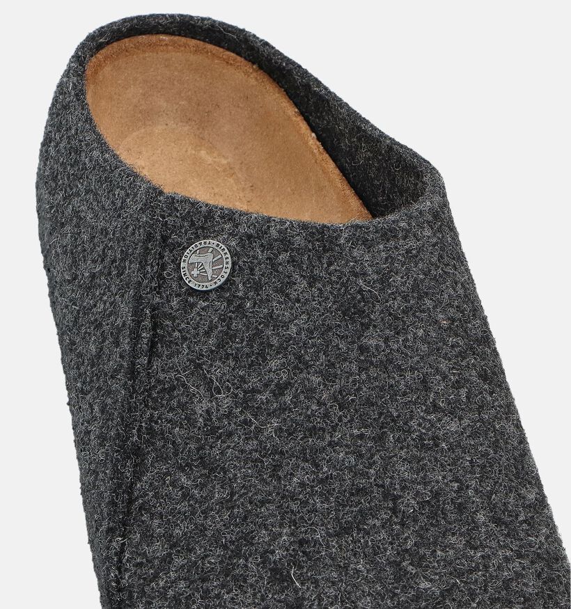 Birkenstock Zermatt Pantoufles ouvertes en Gris pour hommes (377027)