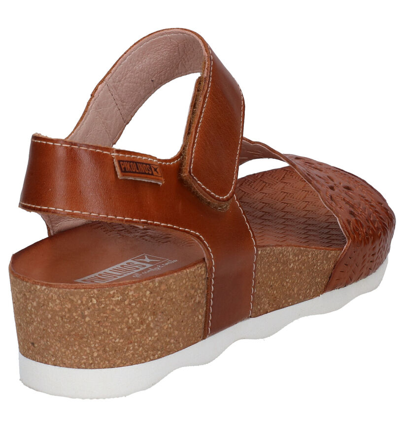 Pikolinos Mahon Cognac Sandalen in leer (289254)