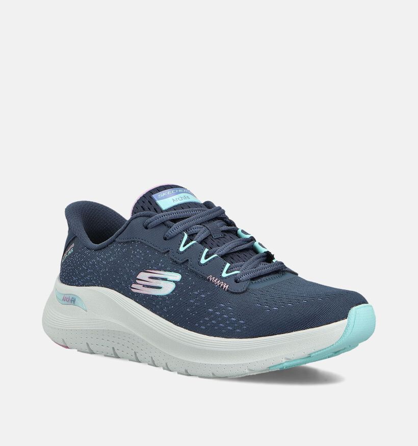 Skechers Arch Fit Slip-ins Donkerblauwe Sneakers voor dames (359721) - geschikt voor steunzolen