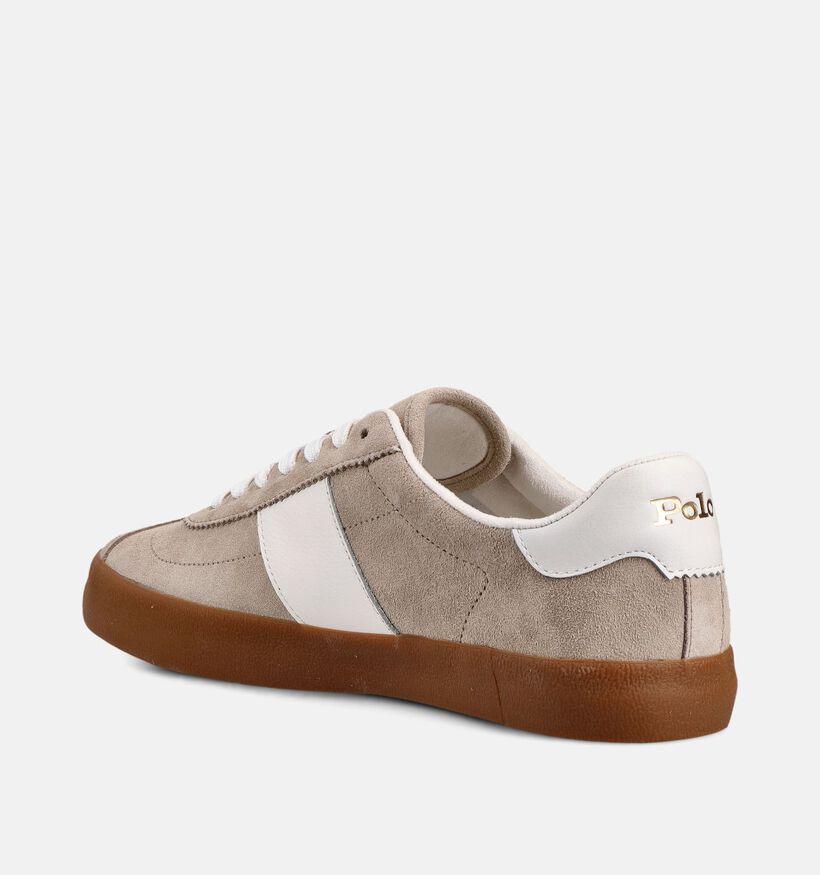 Polo Ralph Lauren Mastercourt Baskets en Beige pour hommes (369552) - pour semelles orthop&eacute;diques