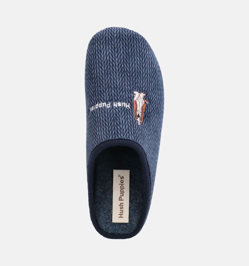Hush Puppies Dimo Zeus Pantoufles ouvertes en Bleu pour hommes (378502)
