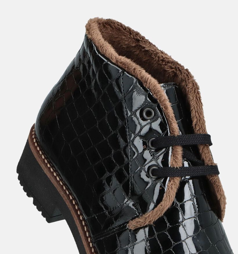 Pitillos Zwarte Veterboots voor dames (365527) - geschikt voor steunzolen