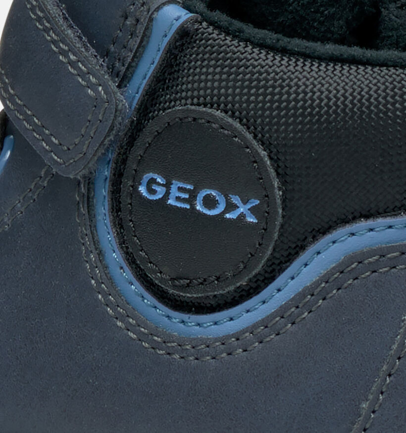 Geox Gisli Boy Baskets montantes en Bleu fonc&eacute; pour gar&ccedil;ons (377709) - pour semelles orthop&eacute;diques