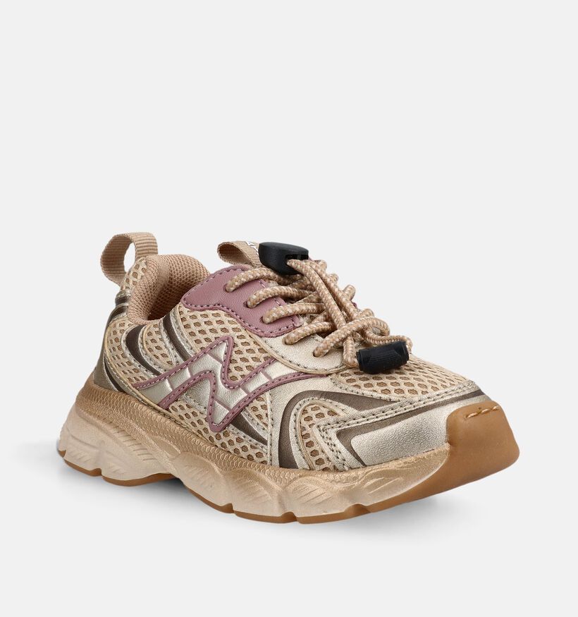 Naturino Wave Baskets basses en Or pour filles (380170) - pour semelles orthop&eacute;diques