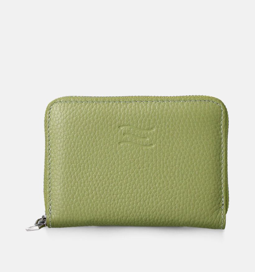 Crinkles Groene Ritsportemonnee voor dames (358079)