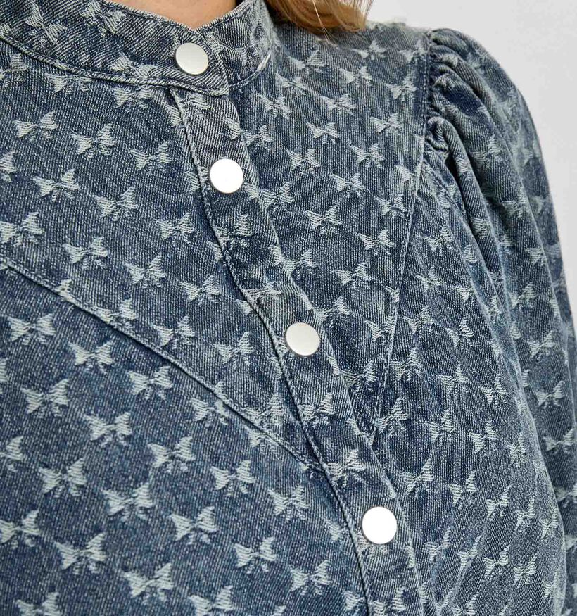 Minus Sienne Bows Blauwe Blouse Jeans voor dames (366699)