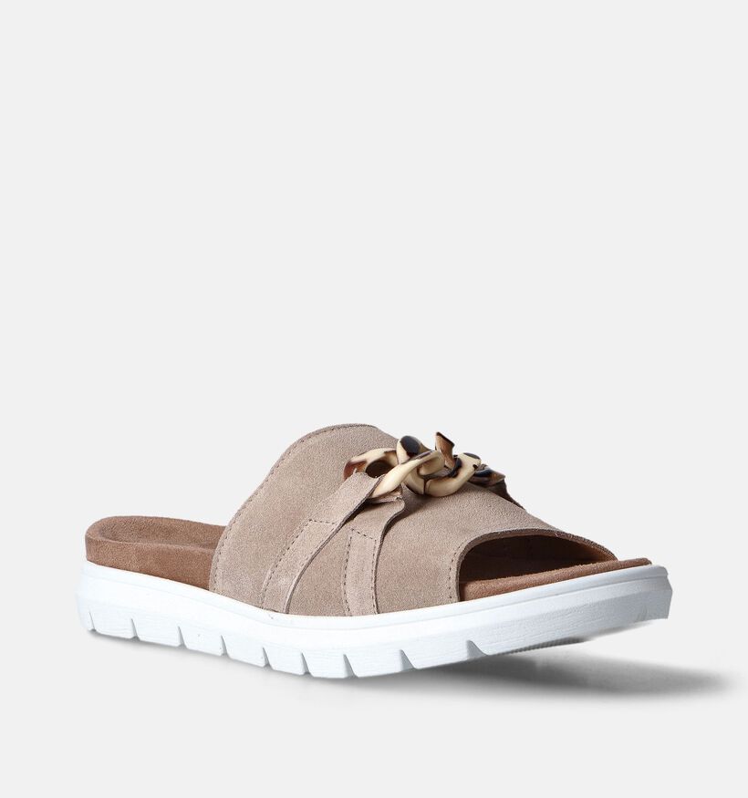 Solemade Abby Beige Slippers voor dames (355730) - geschikt voor steunzolen