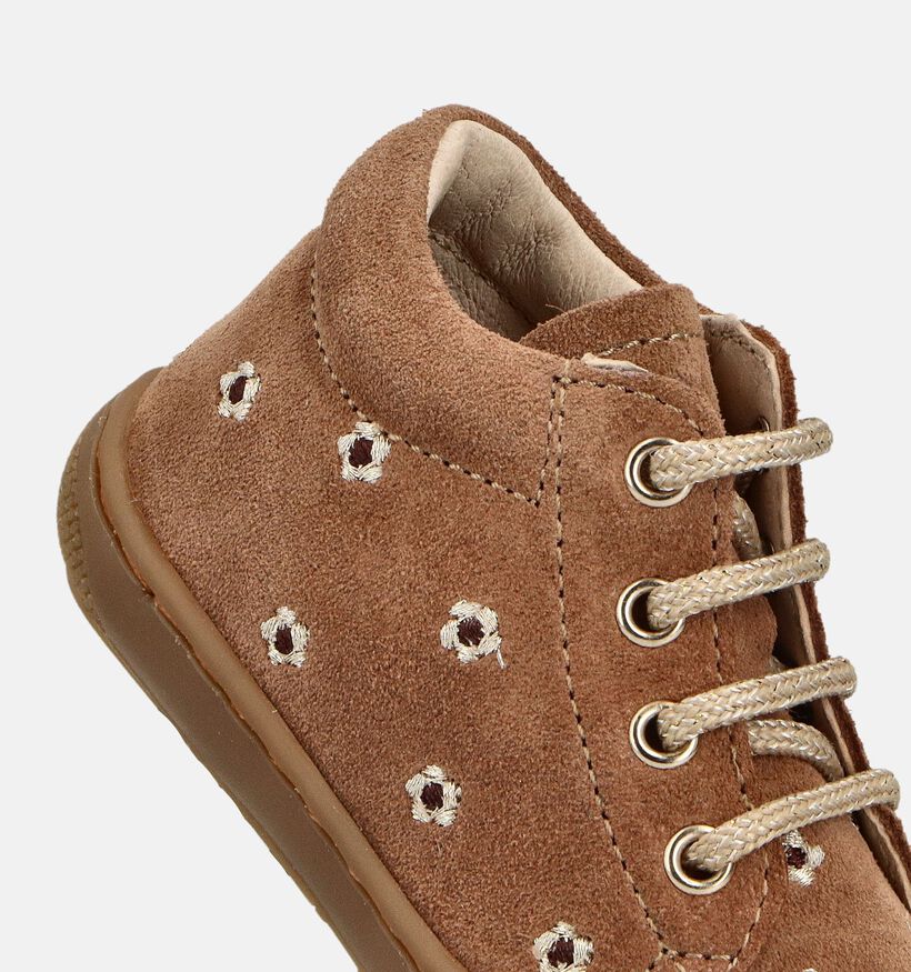 Naturino Cocoon Embroidery Chaussures pour bébé en Cognac pour filles (364277) - pour semelles orthopédiques