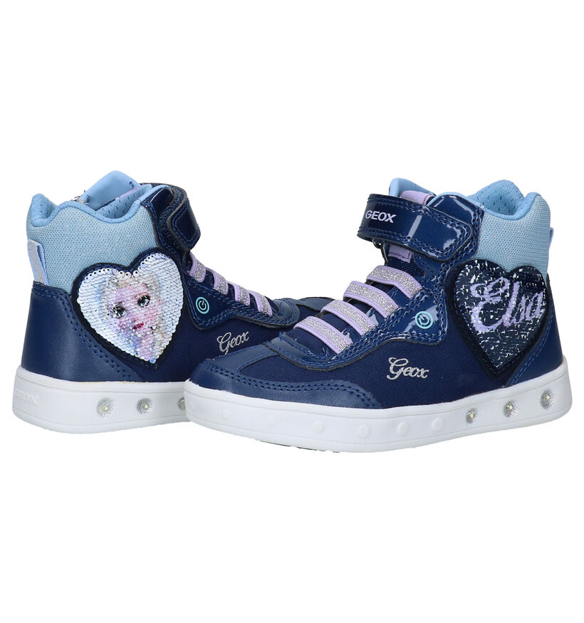 Geox Baskets en Bleu en simili cuir (292475)