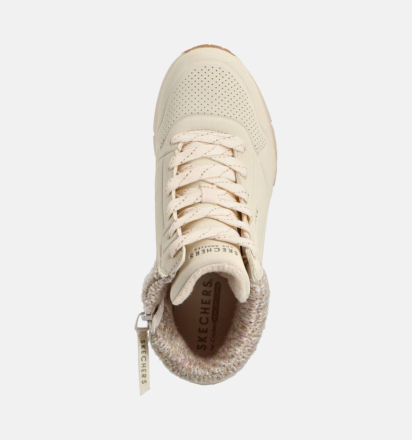 Skechers Uno Gen1 Darling Daze Ecru Sneakers voor jongens, meisjes (360951) - geschikt voor steunzolen