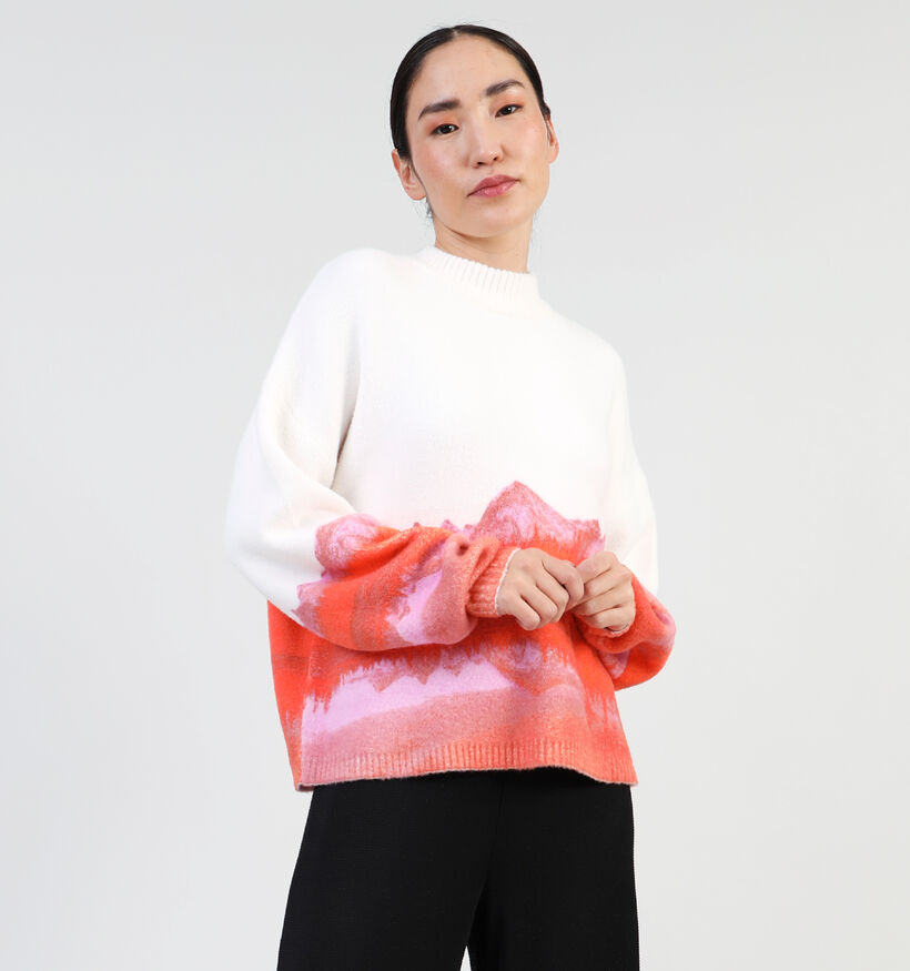 Pieces Nebraska Witte Wollen trui voor dames (359049)
