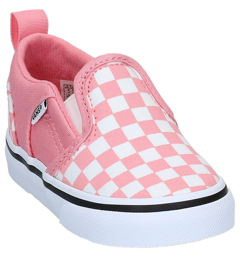 Vans Asher Baskets slip-on en Rose en textile (290256)