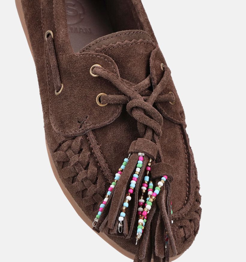 Poelman Donkerbruine Bootschoenen voor dames (386183)