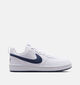 Nike Court Borough Low Witte/Blauwe Sneakers voor jongens (377284)